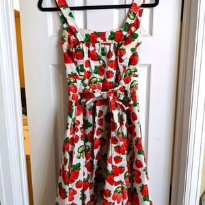 Strawberry print sundress